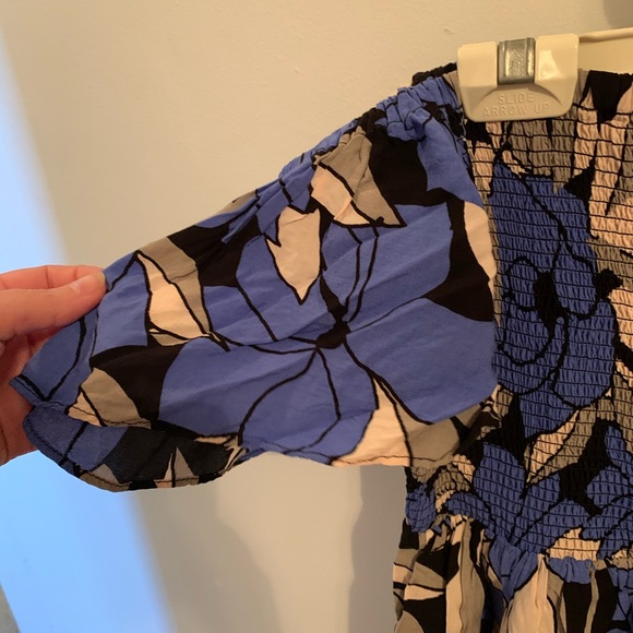 Free People Floral Off the Shoulder Dress Medium - Picture 2 of 7